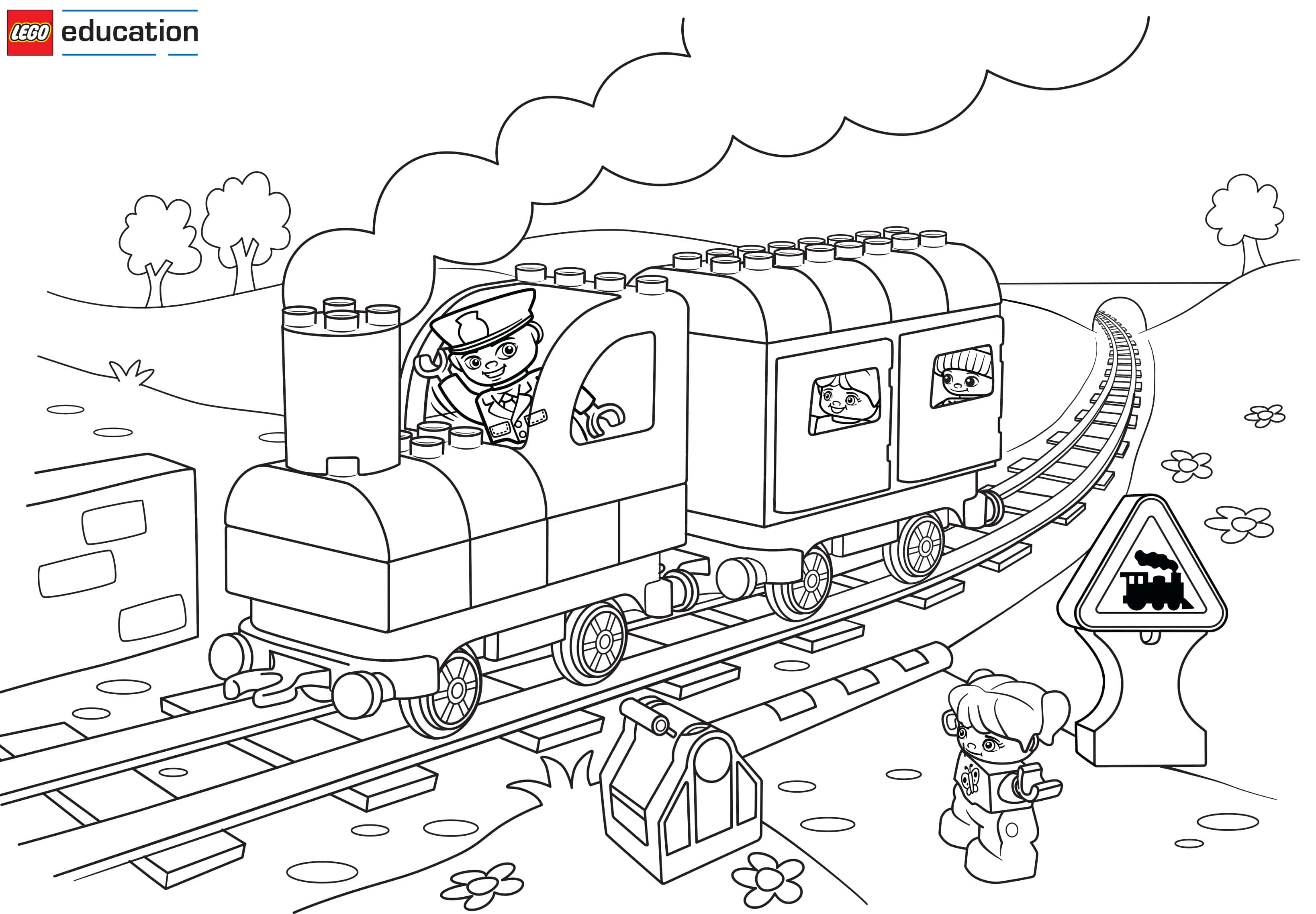 Preschool Coloring Pages Support Lego Education